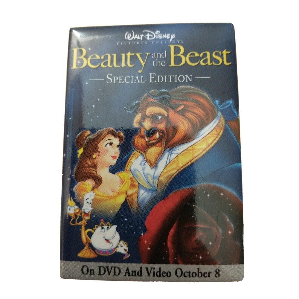 Walt Disney Beauty and the Beast Special Edition DVD Promo Movie Button Pin